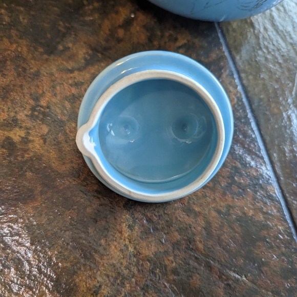 🎶🎶VTG 40's Porcelain Blue W Gold Floral Design "Tea For 2" Musical Teapot🎶🎶 - Picture 9 of 12